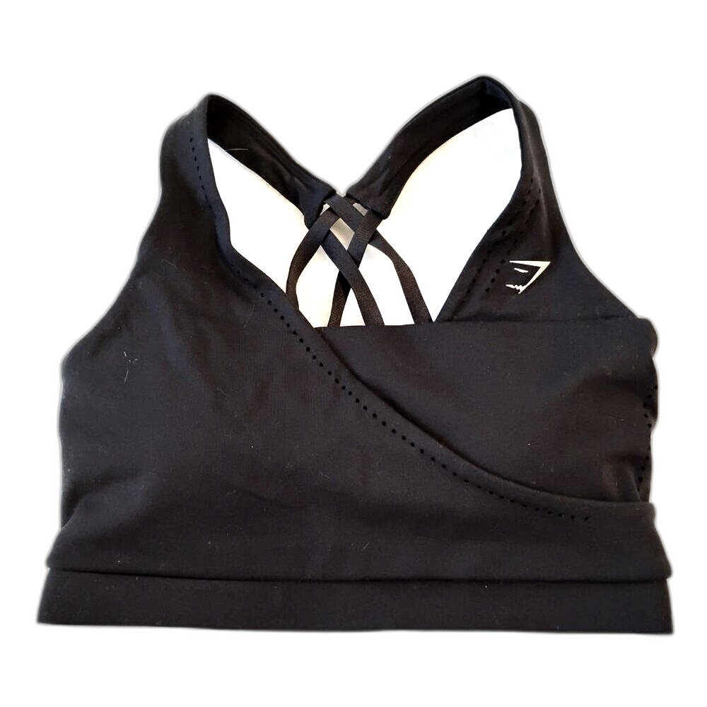 Gymshark Laser Cut Sports Bra Size Small Black